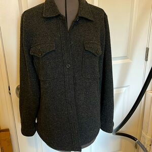 J.Crew shirt jacket - charcoal grey wool blend - size small